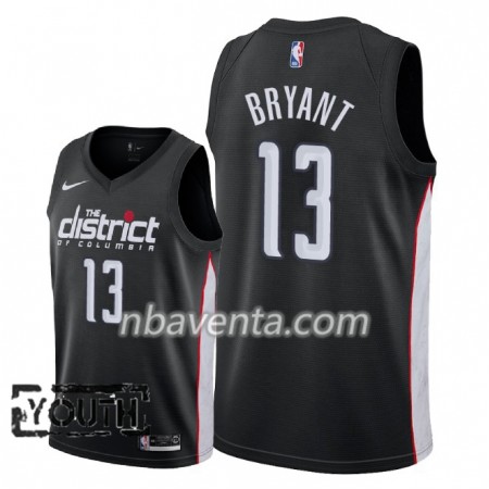 Camiseta Niños Washington Wizards Thomas Bryant 13 2018-19 Nike City Edition Negro Swingman